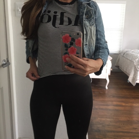 Striped black top - Picture 2 of 4